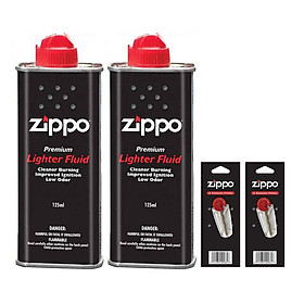 Bộ 2 Xăng 2 Đá Zippo