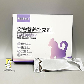 Bột chống động dục làm dịu cảm xúc ham muốn cho mèo cái và mèo đực PetsBenz