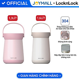 Mua Bình giữ nhiệt đựng thức ăn LocknLock Mushroom LHC8048 LHC8049  Hàng chính hãng  1 3-1 6L  2 ngăn  có quai xách - JoyMall