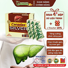 Viên uống tăng cường chức năng gan Canadas SILVER hiệu quả cho người gan nhiễm mỡ, men gan cao - Hộp 60 viên