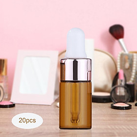 20x Mini Empty Essential Oil Dropper Bottles Refillable for Cosmetic Liquid Essential Oil