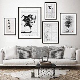 Tranh treo tường trang trí phòng khách, phòng ngủ. Tặng kèm khung và đinh ba chân treo tranh chuyên dụng, PVP-TP205