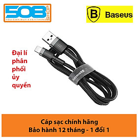 Cáp sạc nhanh 2.4A Baseus Cafule dây bện chống gập đồng bộ data nhanh chóng dành cho iPhone dài 100CM ( nhiều màu ) - Hàng chính hãng