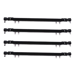 4 Pieces Double Bass Kick Drum Pedal Link Linkage Connecting Bar Black