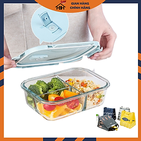 Mua Bộ Hộp Cơm Giữ Nhiệt Thủy Tinh Văn Phòng Cao Cấp - Kèm Túi Xách giữ nhiệt hình cá ( mầu sắc ngẫu nhiên)