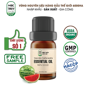 Tinh Dầu Dưa Hấu Nguyên Chất Hữu Cơ MỘC THỦY 100ML - Watermelon Essential Oil - Khử Mùi Xông Thơm Phòng, Thư Giãn - Đạt chuẩn chất lượng kiểm định