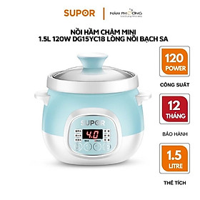 Mua  Chính hãng  Nồi hầm nấu chậm mini 1.5 L Supor DG15YC18 6 chức năng tiện lợi cao cấp