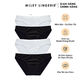 Combo 4 Quần Lót Modal Phối Ren Bikini Miley Lingerie FCM0104_0204