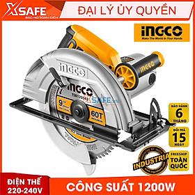 Mua Máy cưa đĩa tròn INGCO CS18518 kèm theo 1 lưỡi cắt 185mm và 1 bộ than  công suất 1200W  tốc độ không tải 5000rpm