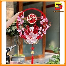Mua Vòng Hoa Đào Đông Vòng Hoa Trang Trí Tết Treo Tường Trang Trí Nhà Cửa Đón Năm Mới DG-152