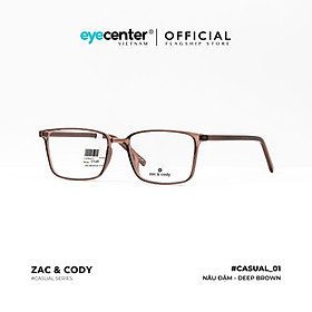 Gọng kính unisex chính hãng ZAC&amp;CODY C01 lõi thép chống gãy nhập khẩu by Eye Center