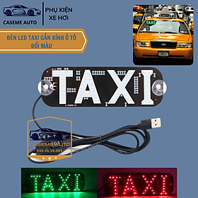 Đèn Led TAXI Thay Đổi 2 Màu Gắn Kính Ô Tô, Đèn Báo Chữ TAXI Gắn Kính Lái Xe Hơi - Hàng Nhập Khẩu