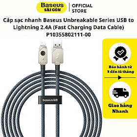 Mua Cáp sạc nhanh Baseus Unbreakable Series USB to Light-ning 2.4A P10355802111-00- Hàng chính hãng