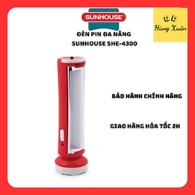 Đèn Pin, Đèn Tích Điện Đa Năng Sunhouse SHE-4300 - Chính Hãng