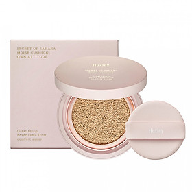 Phấn nước trang điểm mỏng mịn, dưỡng ẩm và che khuyết điểm hoàn hảo Huxley Moist Cushion; Own Attitude 12g