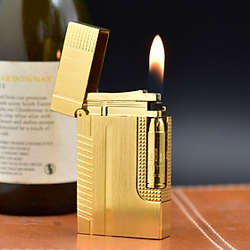 Mua Vỏ Hột Quẹt Bật Lửa Upon Họa Tiết Điệp Viên Sang Trọng D06V Màu Vàng - Dùng Gas Đá Cao Cấp