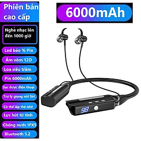 Mua Tai Nghe Bluetooth 5.2 F8 Thể Thao Quàng Cổ Pin Cực Khủng 6000mAh  Sử Dụng  Lên Đến 1000 Giờ   Có Thể Sạc Điện Thoại  Có Khe Lắp Thẻ Nhớ