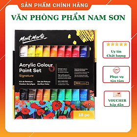 Hình ảnh Màu Acrylic Paint Mont Marte Bộ 18/24/36/48 Màu x 36ml