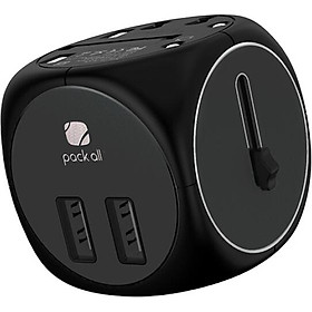 United States pack all travel conversion plugs universal travel abroad USB plug converter Europe and the United States Australia and Germany standard Japan and South Korea Southeast Asia Bali converter plug black