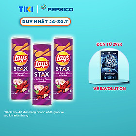 Combo 3 Lay s Stax Khoai Tây Miếng Vị Cay Nồng 100gr