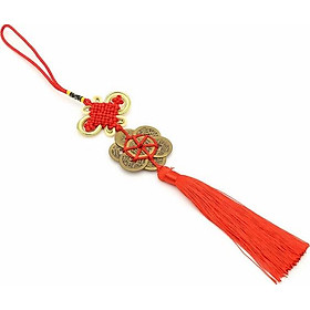 Dây Tết Đồng Tiền Treo Ô Tô Hình Hoa Mai - Vàng Đồng