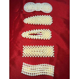 Set 5 kẹp tóc ngọc trai cao cấp