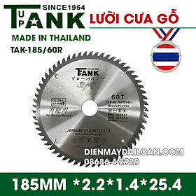 Lưỡi cắt gỗ hợp kim 185MM 60r TANK since 1964