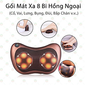 (Loại Tốt) Gối Mát Xa Massage KhoNCC Hàng Chính Hãng Vật Lý Trị Liệu Xua Tan Mệt Mỏi Cổ, Vai, Eo, Hông, Đùi - KPD-5818-GMX8B