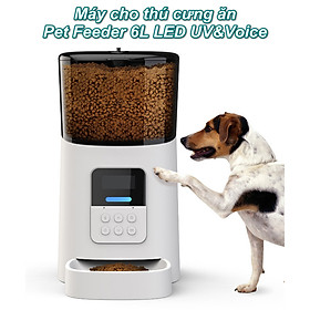 Máy cho thú cưng ăn Pet Feeder 6L LED UV&Voice