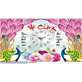 Tranh đính đá đồng hộ vợ chồng-YN5407