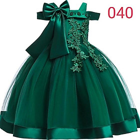 Đầm công chúa bé gái , váy bé gái , váy công chúa xanh ve chai 8-40kg