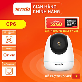 Camera IP Wifi Tenda CP6 Full HD 2K 360 Kèm Thẻ Nhớ 32GB - Hàng chính hãng