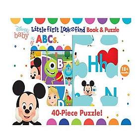 Dysney Baby: ABCs: Little First Look And Find Book & Puzzle