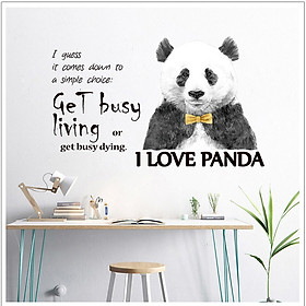 Mua Decal dán tường I love Panda và thông điệp ý nghĩa AmyShop DKN101 (70 x 80 cm)