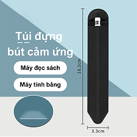 Túi Đựng Bút Cảm Ứng (Có Phần Bảo Vệ Đầu Bút) Máy Đọc Sách Cho Kindle, Kobo, Boox, Meebook, Điện Thoại, Máy Tính Bảng