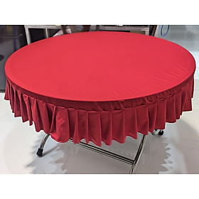 Khăn trải bàn tròn, đường kính 1,2m - màu đỏ