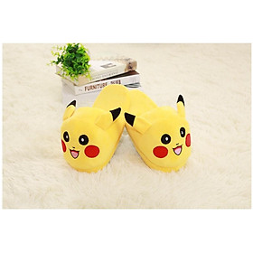 Dép bông mang trong nhà Dép nữ mang văn phòng hình pikachu ngộ nghĩnh