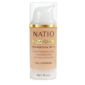 Natio Flawless Foundation SPF 15 Light Medium Online Only