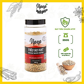 Tiêu Sọ Hạt Tự Nhiên Vipep Hũ Nhựa 250g