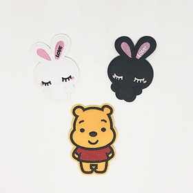 Combo 3 sticker ủi áo Thỏ & Gấu