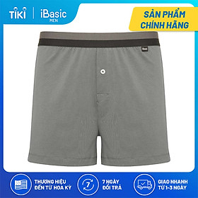 Quần đùi nam cotton mặc nhà iBasic SHM003 - Xám Đậm - M
