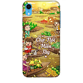 Ốp lưng dành cho điện thoại IPHONE XR Hình Chợ Nổi Miền Tây - Hàng chính hãng