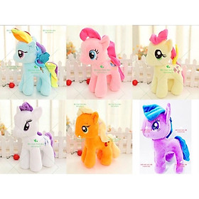 thú bông ngựa pony 28cm - combo 6 con