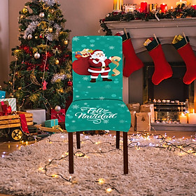 Christmas Dining Chair Cover, Xmas Decor, Removable Chair Protector Cover, Chair Slipcover for Holiday Room Banquet