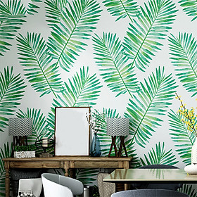 Cuộn 10m giấy dán tường 3D decal họa tiết khổ 45cm keo sẵn, không thấm nước