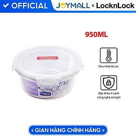 Mua Hộp thuỷ tinh bảo quản thực phẩm LocknLock 950ML LLG861PG  Hàng chính hãng  dùng được lò vi sóng - JoyMall