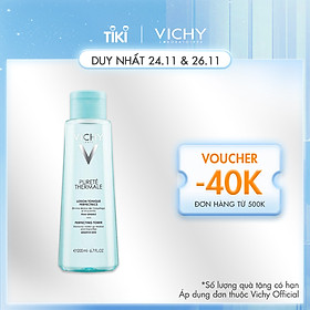 Nước cân bằng cấp ẩm dành cho da nhạy cảm Vichy Purete Thermale Perfecting Toner 200ml