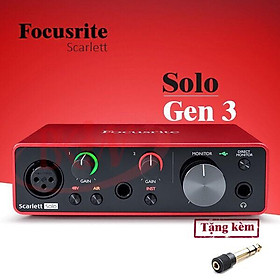 Mua Soundcard Focusrite Scarlett Solo gen 3 thu âm chuyên nghiệp  idol cctalk  bigo  livestream bán hàng online