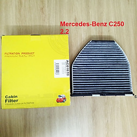 Lọc gió điều hòa than hoạt tính cho xe Mercedes-Benz C250 2.2 2008, 2009, 2010, 2011, 2012, 2013 mã phụ tùng A2048300018 mã AC0161C