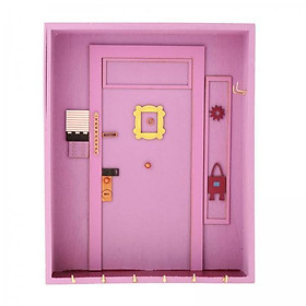 3X Purple Door Key Holder Hooks Rack Decor Hanger Entryway Floating Shelf Box